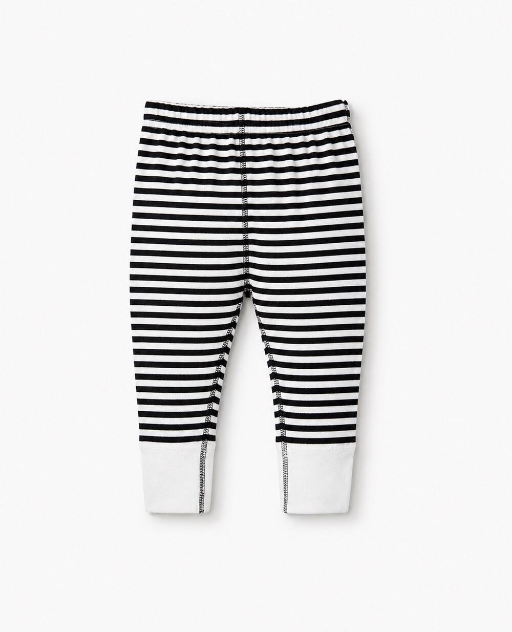 Hanna Andersson Baby Organic Cotton Black Stripe Wiggle Pants